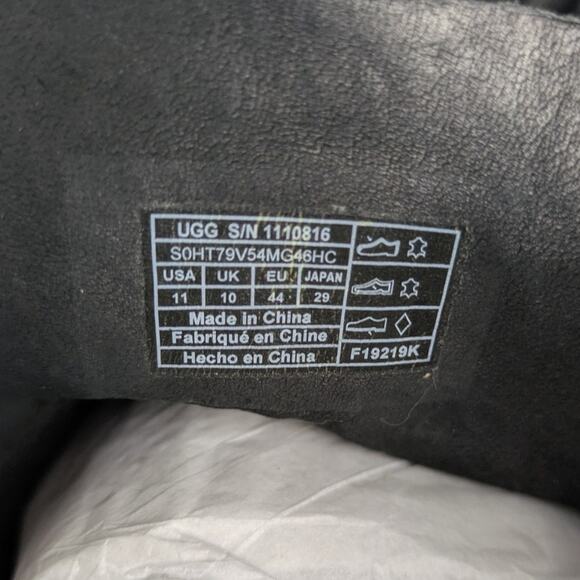 UGG Men\'s Pismo High Top Leather Sneakers Size 11 Black main image 5